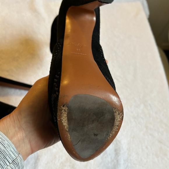 ALAIA Platform Suede Black Bootie. So high! - Picture 4 of 9